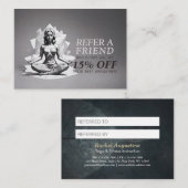 Yoga Meditatie Instructeur Reiki Master Low Poly Aanbevelingskaartje (Voorkant / Achterkant)