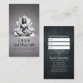 Yoga Meditatie Instructeur Reiki Master Low Poly Afsprakenkaartje