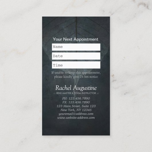 Yoga Meditatie Instructeur Reiki Master Low Poly Afsprakenkaartje (Achterkant)