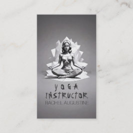 Yoga Meditatie Instructeur Reiki Master Low Poly Afsprakenkaartje