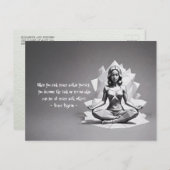 Yoga Meditatie Instructeur Reiki Master Low Poly Briefkaart (Voorkant / Achterkant)