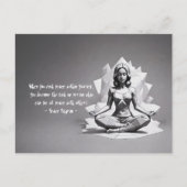 Yoga Meditatie Instructeur Reiki Master Low Poly Briefkaart (Voorkant)