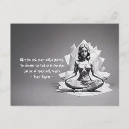 Yoga Meditatie Instructeur Reiki Master Low Poly Briefkaart