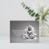 Yoga Meditatie Instructeur Reiki Master Low Poly Briefkaart (Staand voorkant)