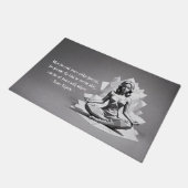 Yoga Meditatie Instructeur Reiki Master Low Poly Deurmat (Schuin)