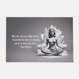 Yoga Meditatie Instructeur Reiki Master Low Poly Deurmat