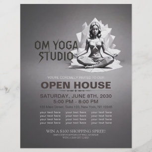 Yoga Meditatie Instructeur Reiki Master Low Poly Flyer