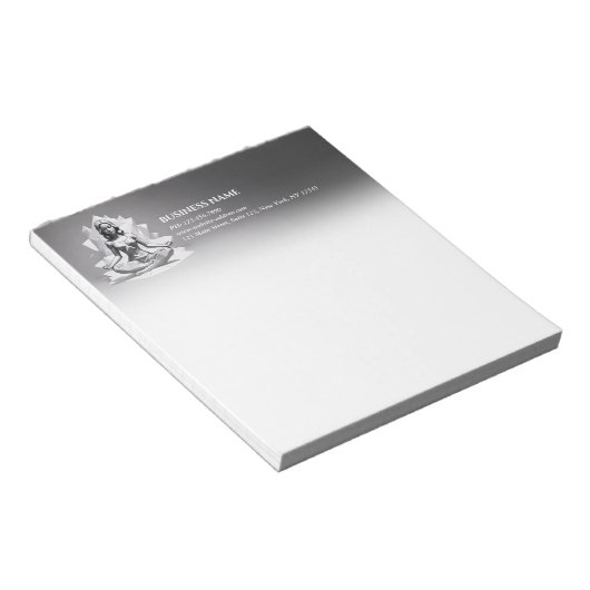 Yoga Meditatie Instructeur Reiki Master Low Poly Notitieblok (Schuin)