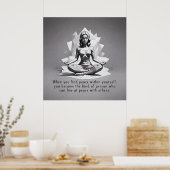 Yoga Meditatie Instructeur Reiki Master Low Poly Poster (Keuken)