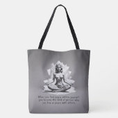 Yoga Meditatie Instructeur Reiki Master Low Poly Tote Bag (Achterkant)