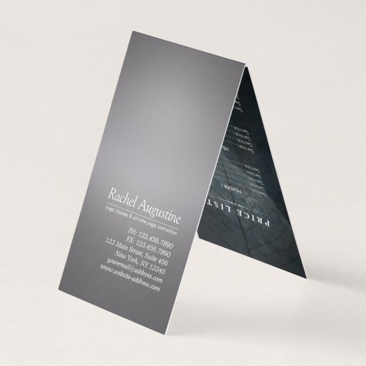 Yoga Meditatie Instructeur Reiki Master Low Poly Visitekaartje (Achterkant)