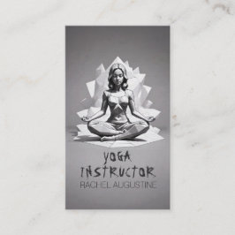 Yoga Meditatie Instructeur Reiki Master Low Poly Visitekaartje