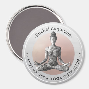 Yoga Meditatie Instructeur Reiki Meester Lotus Hou Magneet