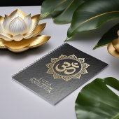 YOGA-Meditatie-instructeur Zwart & Gold OM Mandala Notitieboek