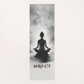 Yoga Meditatie Instructeur Zwart Wit InkPainting Yogamat (Voorkant)
