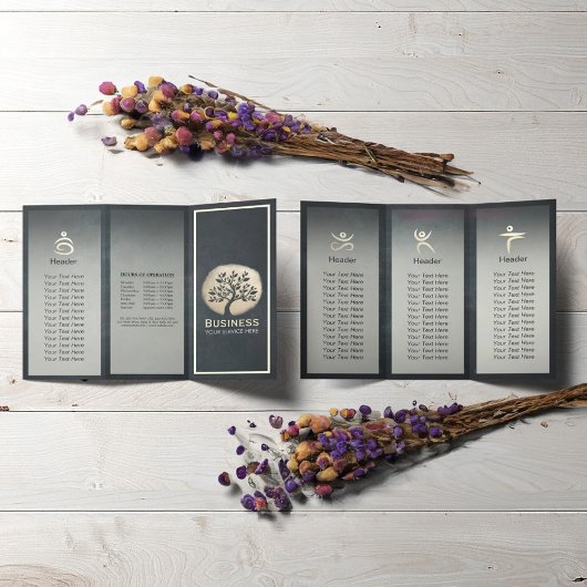 Yoga Meditatie Instructeur Zwarte Gouden Boom TriF