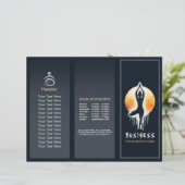 Yoga Meditatie Instructor Tree Pose Volle Maan (Staand voorkant)