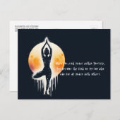 Yoga Meditatie Instructor Tree Pose Volle Maan Briefkaart (Voorkant / Achterkant)