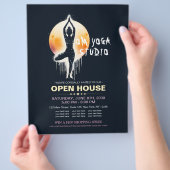 Yoga Meditatie Instructor Tree Pose Volle Maan Flyer (Hand)