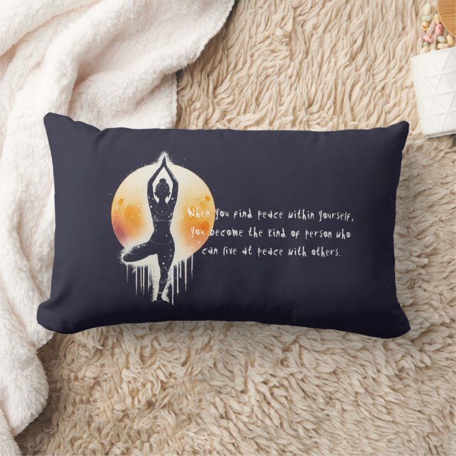 Yoga Meditatie Instructor Tree Pose Volle Maan Kussen (Deken)