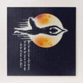 Yoga Meditatie Instructor Tree Pose Volle Maan Legpuzzel (Horizontaal)