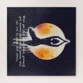 Yoga Meditatie Instructor Tree Pose Volle Maan Legpuzzel (Horizontaal)