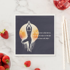 Yoga Meditatie Instructor Tree Pose Volle Maan Servet