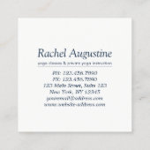 Yoga Meditatie Instructor Tree Pose Volle Maan Vierkante Visitekaartje (Achterkant)