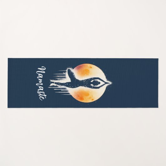 Yoga Meditatie Instructor Tree Pose Volle Maan Yogamat (Voorkant (horizontaal))