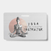 Yoga Meditatie Instructrice Reiki Meester Lotus Ho Badge (Achterkant)
