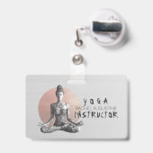 Yoga Meditatie Instructrice Reiki Meester Lotus Ho Badge (Achterkant met uittrekbare clip)