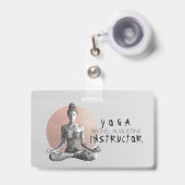 Yoga Meditatie Instructrice Reiki Meester Lotus Ho Badge (Voorzijde met uittrekbare clip)