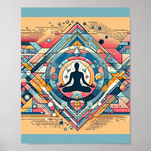 Yoga Meditatie Kunst Poster (Voorkant)
