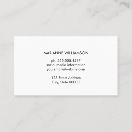 Yoga Meditatie Logos Visitekaartje (Achterkant)