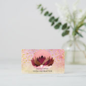 Yoga Meditatie Lotus Bloem Massage Wellness Visitekaartje (Staand voorkant)