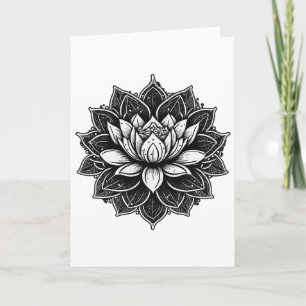 Yoga Meditatie Lotus Bloem Op Mandala Lotus Flow Kaart
