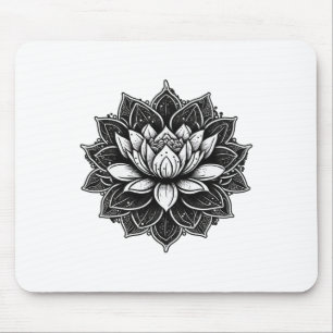 Yoga Meditatie Lotus Bloem Op Mandala Lotus Flow Muismat