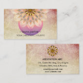 Yoga Meditatie Lotus Bloemmassage Meditatie Visitekaartje (Voorkant / Achterkant)