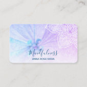 *~* Yoga Meditatie Mandala Reiki Floral Glitter Visitekaartje (Voorkant)