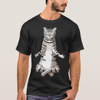 Yoga Meditatie Manx Kat T-shirt