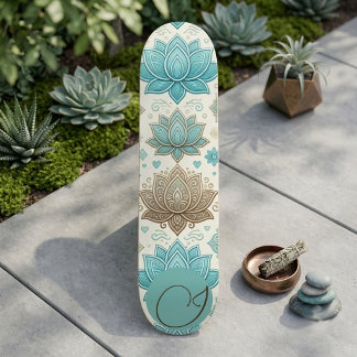 Yoga Meditatie Mindfulness Heilige Lotus Monogram Persoonlijk Skateboard