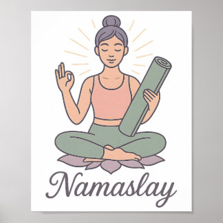 Yoga Meditatie Mindfulness Lotus Kalm Energie Nama Poster