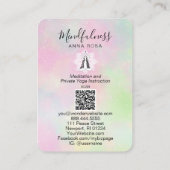 *~* Yoga Meditatie Mindfulness QR Mandala Godin Visitekaartje (Achterkant)