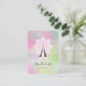 *~* Yoga Meditatie Mindfulness QR Mandala Godin Visitekaartje (Staand voorkant)