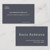 Yoga Meditatie Minimalistisch Indigo Ivoor Visitekaartje (Voorkant / Achterkant)