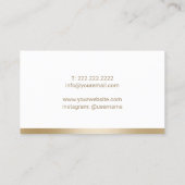 Yoga & Meditatie Modern Gold Lotus Logo Visitekaartje (Achterkant)