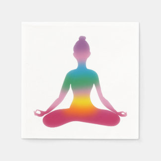 Yoga, meditatie papieren servetten