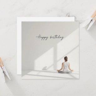 Yoga meditatie pose Gelukkige verjaardag Kaart