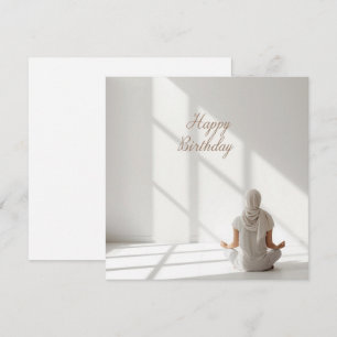 Yoga-meditatie pose Gelukkige verjaardag Kaart