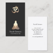 Yoga Meditatie Pose Om Symbool Visitekaartje (Voorkant / Achterkant)
